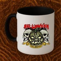 Jack o Lantern Skulls Halloween Coffee Mug thumb 2