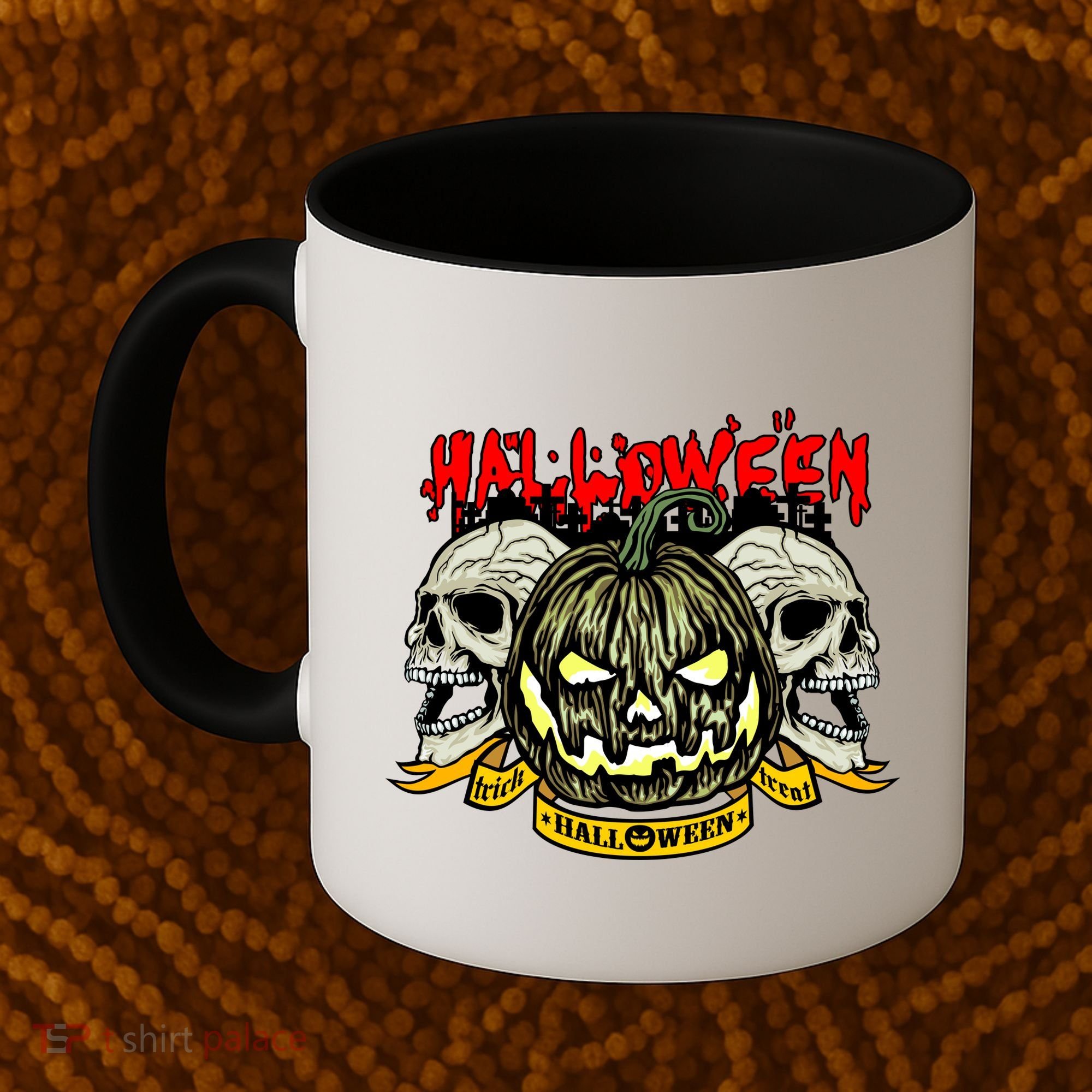 Jack o Lantern Skulls Halloween Coffee Mug