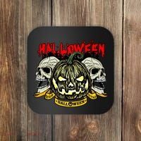 Jack o Lantern Skulls Halloween Coaster thumb 0