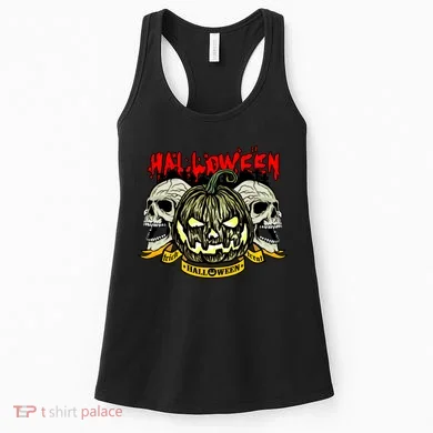 Jack o Lantern Skulls Halloween Women's Tank Top