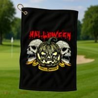 Jack o Lantern Skulls Halloween Golf Towel thumb 1