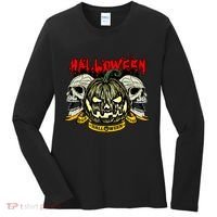 Jack o Lantern Skulls Halloween Women's Long Sleeve Shirt thumb 0