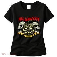 Jack o Lantern Skulls Halloween Women's T-Shirt thumb 0
