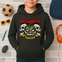 Jack o Lantern Skulls Halloween Kids Hoodie thumb 2