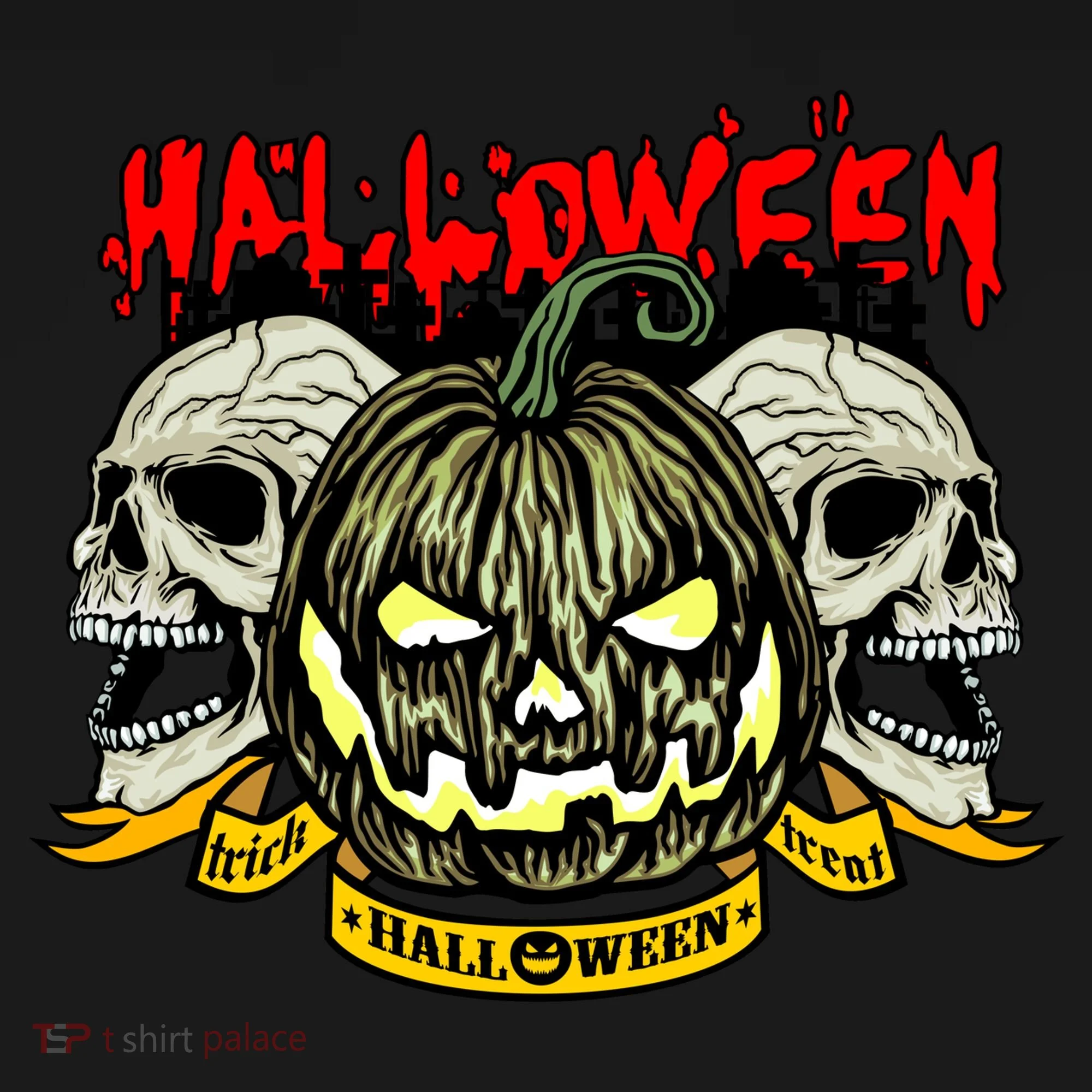 Jack o Lantern Skulls Halloween Kids Hoodie
