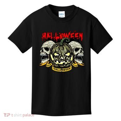Jack o Lantern Skulls Halloween Kids T-Shirt