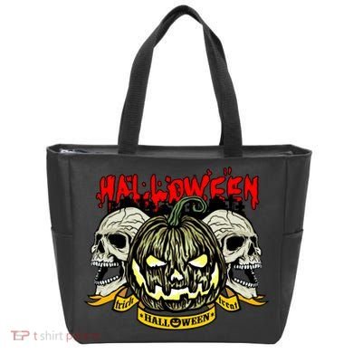 Jack o Lantern Skulls Halloween Tote Bag