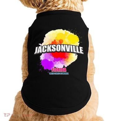 Jacksonville Colorful Retro Logo Doggie Tank