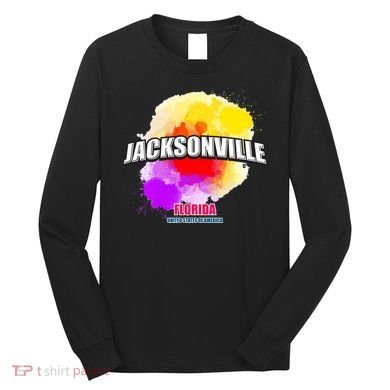 Jacksonville Colorful Retro Logo Long Sleeve Shirt