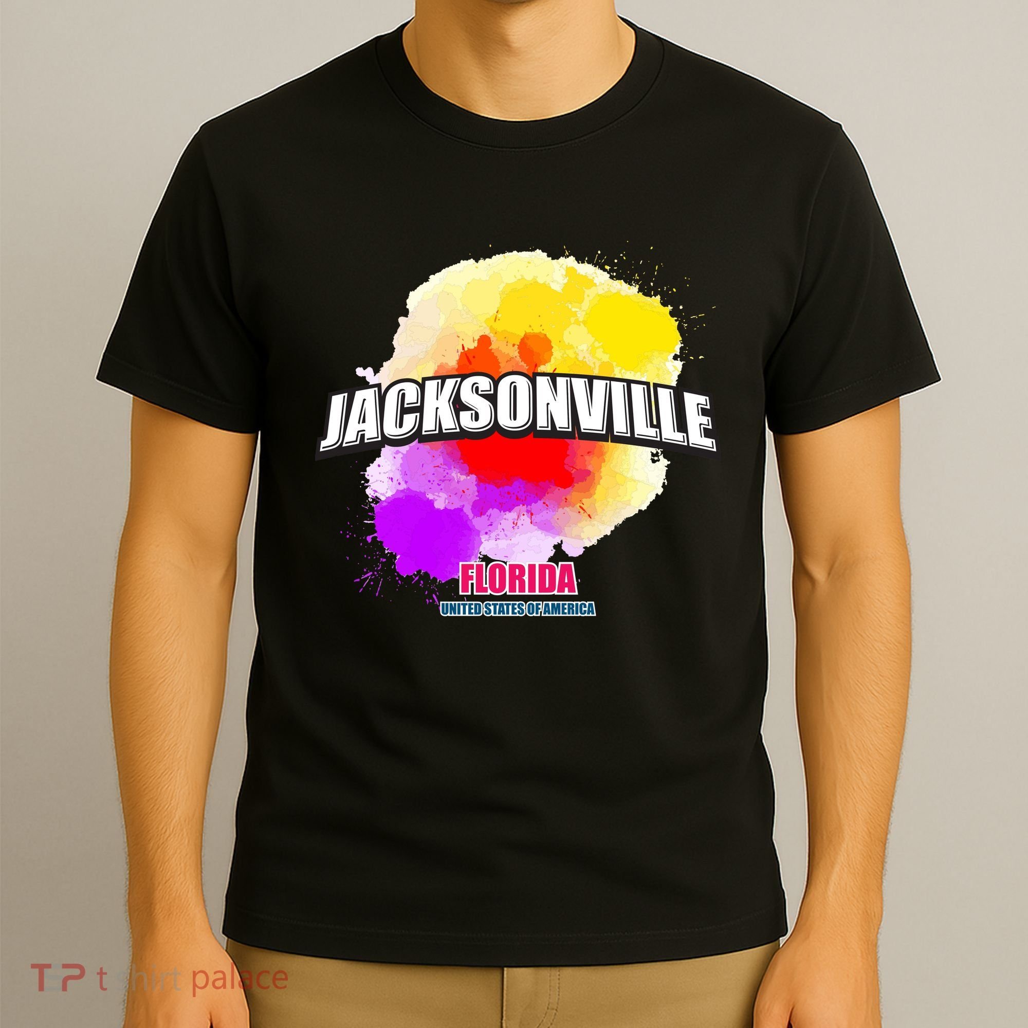 Jacksonville Colorful Retro Logo T-Shirt