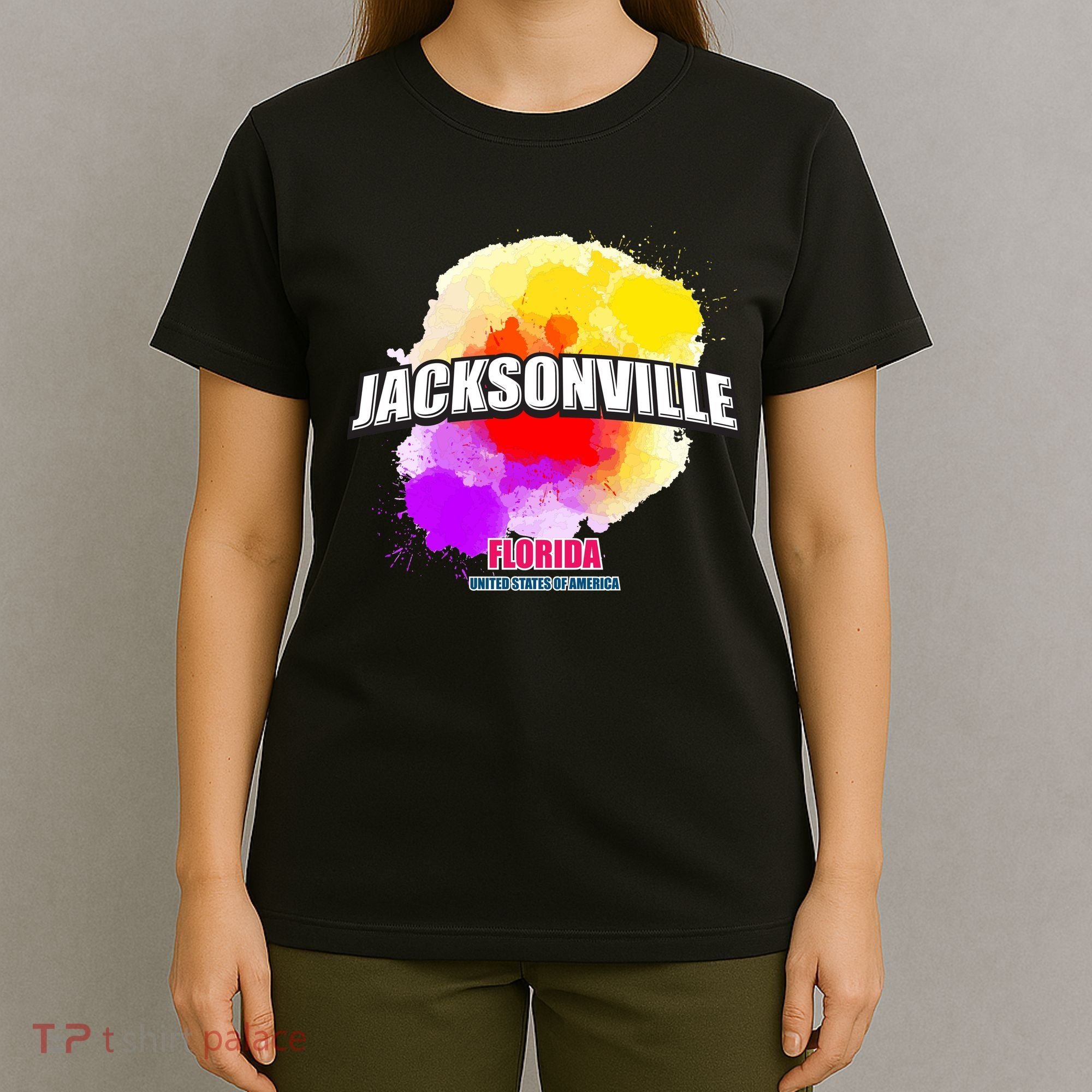 Jacksonville Colorful Retro Logo T-Shirt