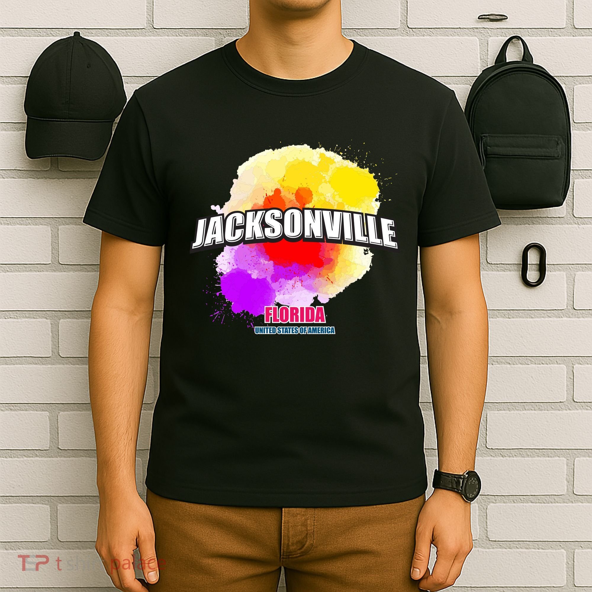 Jacksonville Colorful Retro Logo T-Shirt