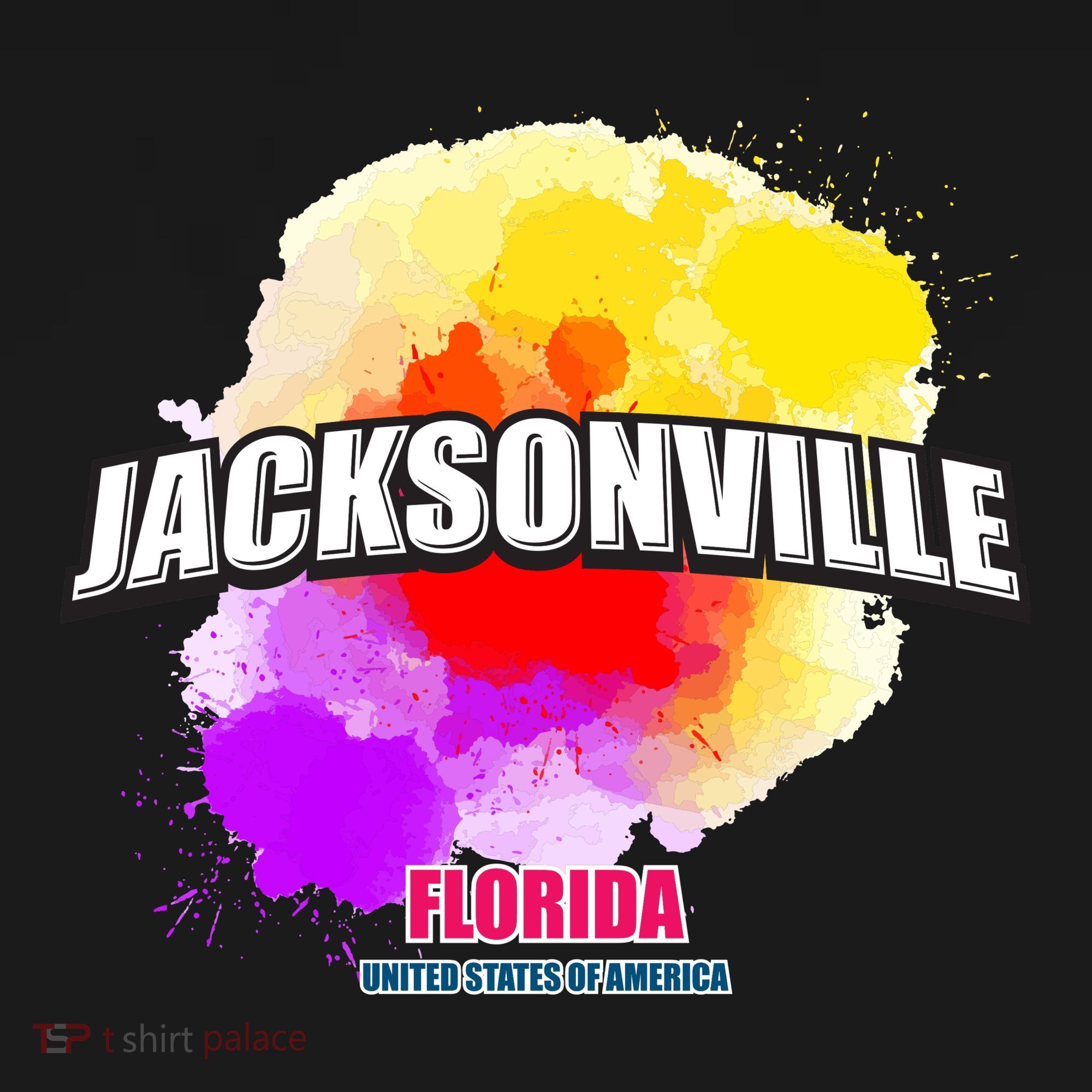 Jacksonville Colorful Retro Logo T-Shirt