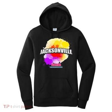 Jacksonville Colorful Retro Logo Women's Hoodie