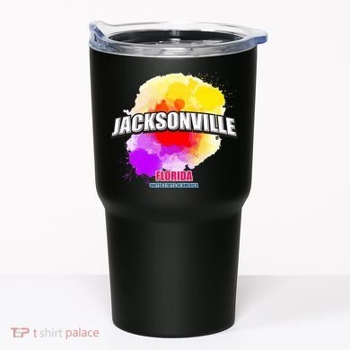 Jacksonville Colorful Retro Logo Tumbler