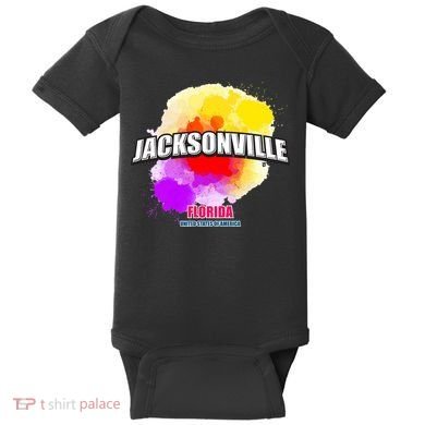 Jacksonville Colorful Retro Logo Baby Bodysuit