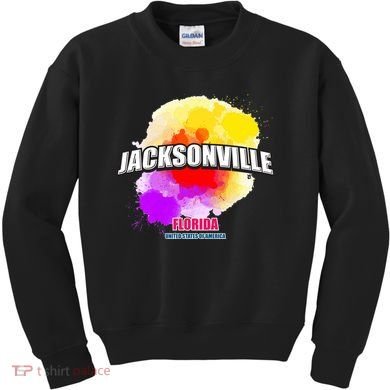 Jacksonville Colorful Retro Logo Kids Sweatshirt