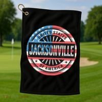 Jacksonville USA Golf Towel thumb 1