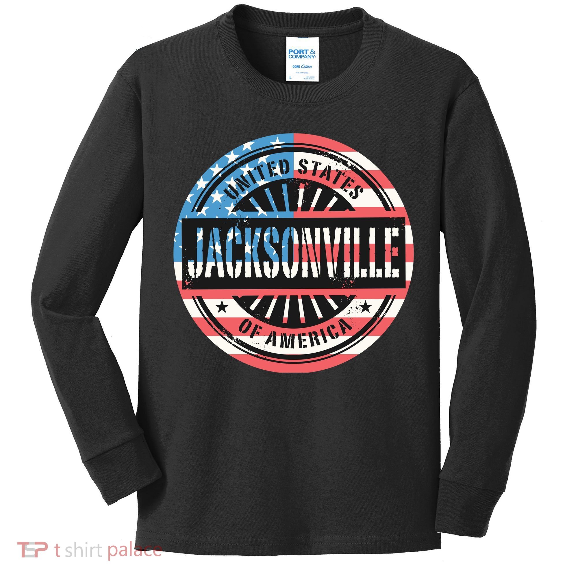 Jacksonville USA Kids Long Sleeve Shirt