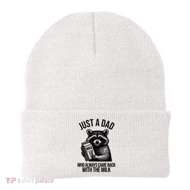 Just A Dad Who Always Came Back With The Milk Funny Beanie