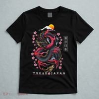 Japanese Aesthetic Dragon Tokyo Japan T-Shirt thumb 5