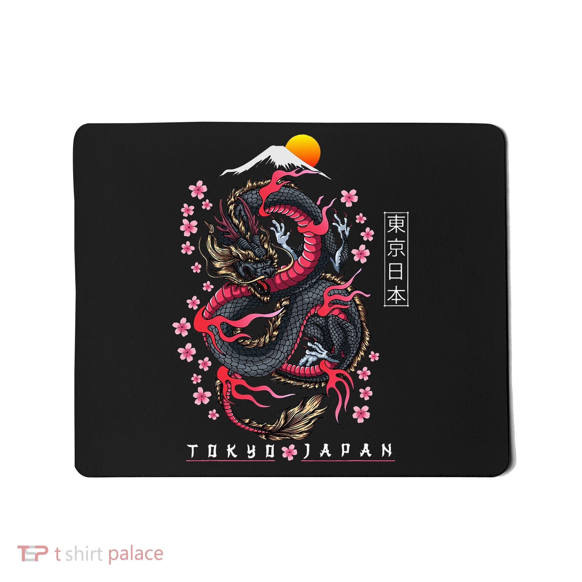 Japanese Aesthetic Dragon Tokyo Japan Mousepad