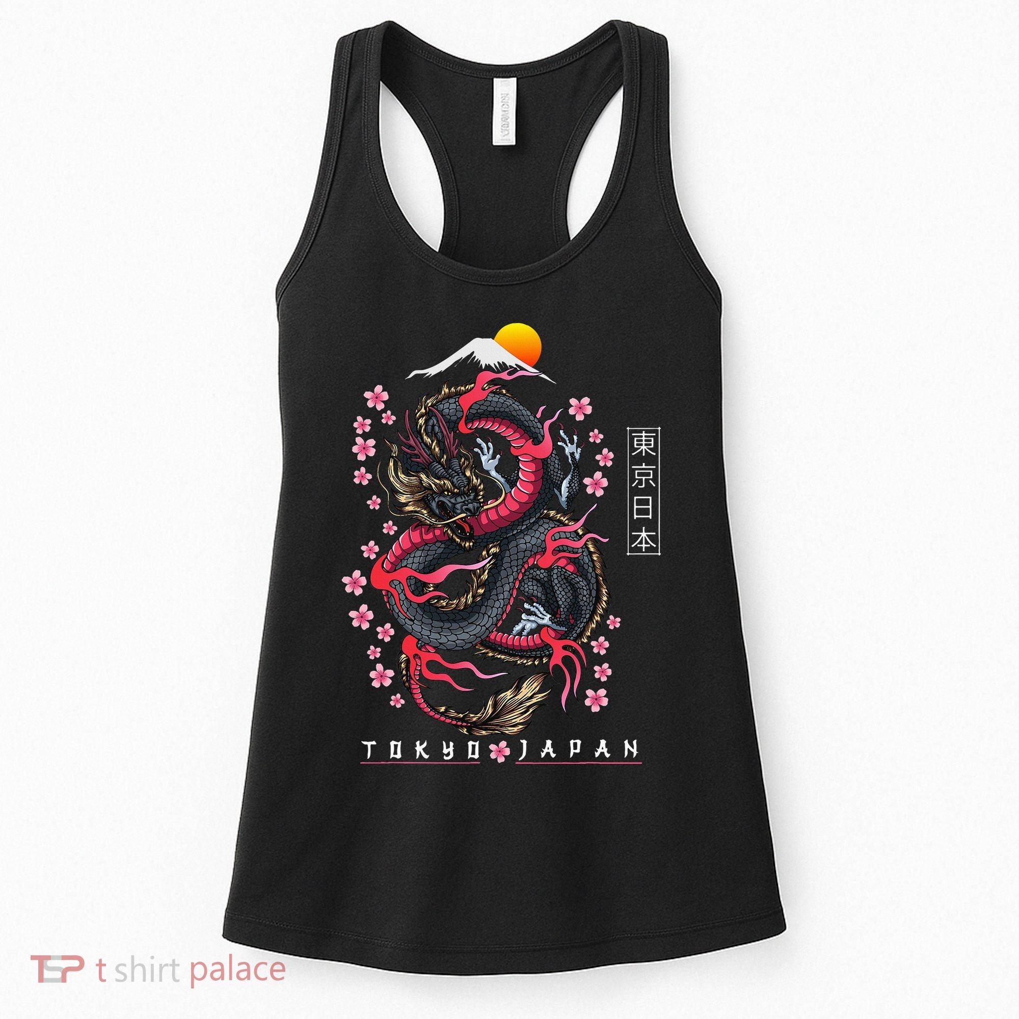 Japanese Aesthetic Dragon Tokyo Japan Women's Tank Top