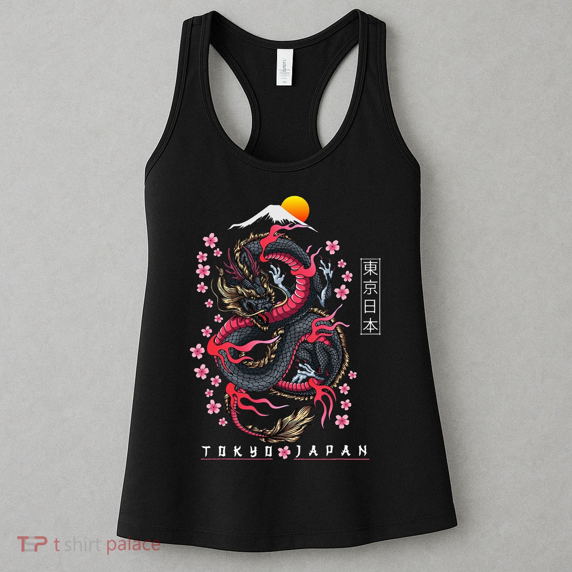 Japanese Aesthetic Dragon Tokyo Japan Women's Tank Top