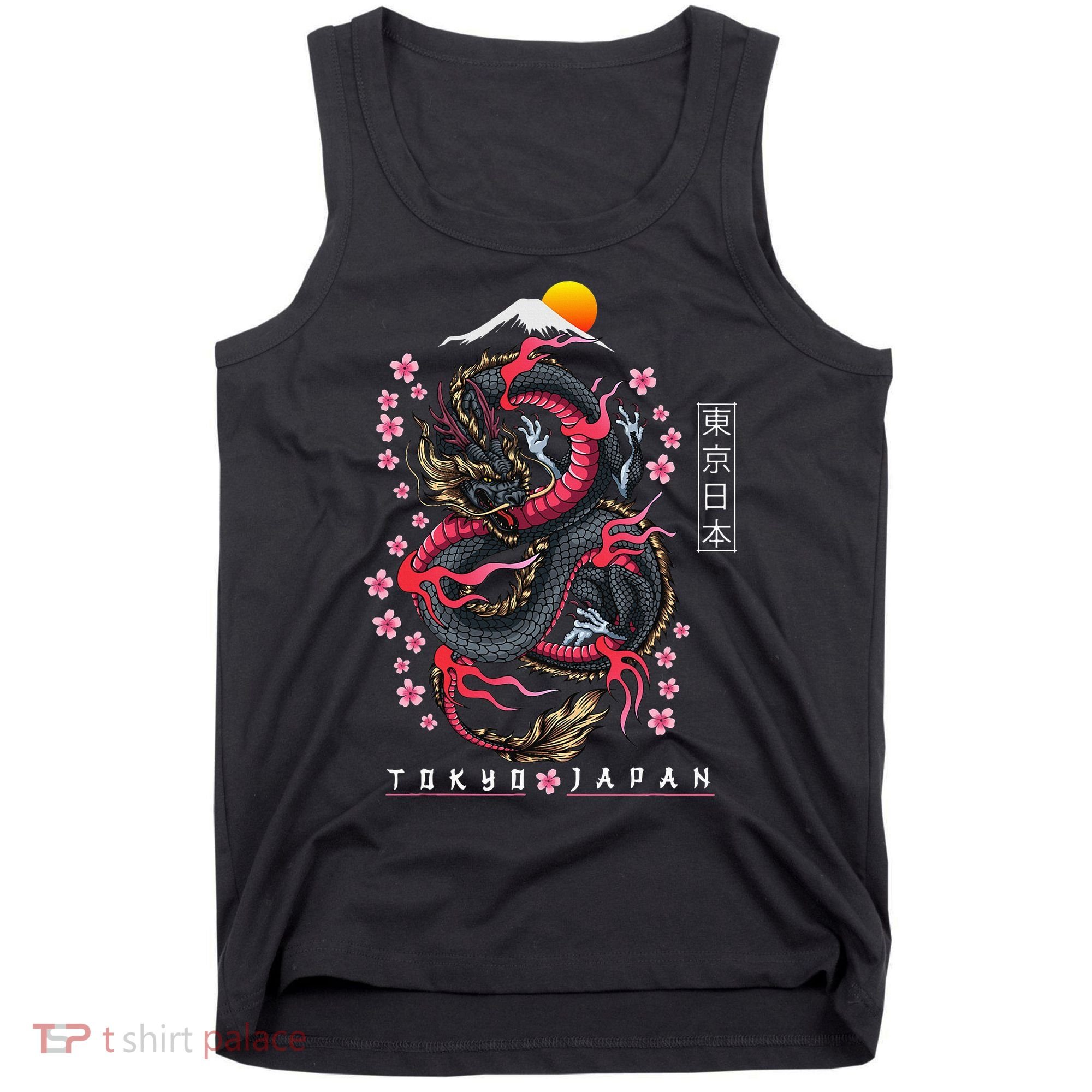 Japanese Aesthetic Dragon Tokyo Japan Tank Top
