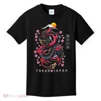 Japanese Aesthetic Dragon Tokyo Japan Kids T-Shirt thumb 0