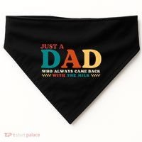 Just A Dad Who Always Came Back With The Milk FatherS Day USA-Made Doggie Bandana thumb 0