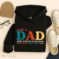 Just A Dad Who Always Came Back With The Milk FatherS Day Hoodie thumb 4