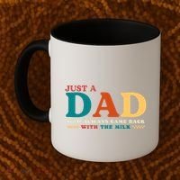 Just A Dad Who Always Came Back With The Milk FatherS Day Coffee Mug thumb 2
