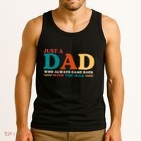 Just A Dad Who Always Came Back With The Milk FatherS Day Tank Top thumb 3