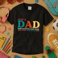 Just A Dad Who Always Came Back With The Milk FatherS Day Kids T-Shirt thumb 3