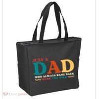 Just A Dad Who Always Came Back With The Milk FatherS Day Tote Bag thumb 2
