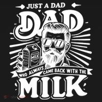 Just A Dad Who Always Came Back With The Milk Funny Father Day Toddler Hoodie thumb 2