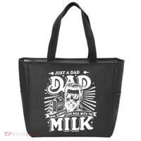 Just A Dad Who Always Came Back With The Milk Funny Father Day Tote Bag thumb 0