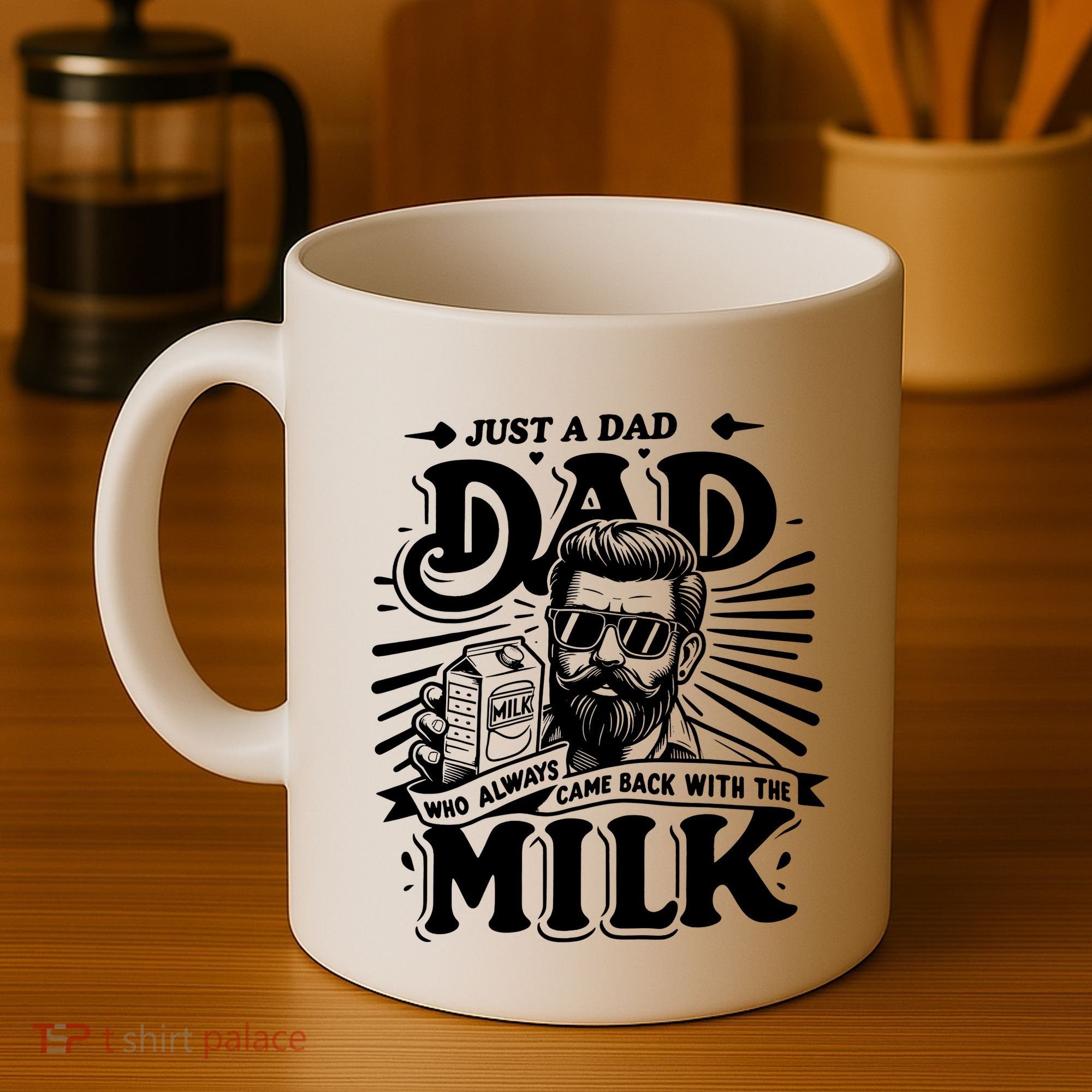 Just A Dad Who Always Came Back With The Milk Funny Father Day Coffee Mug