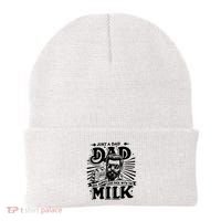 Just A Dad Who Always Came Back With The Milk Funny Father Day Beanie thumb 0