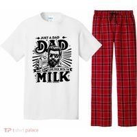 Just A Dad Who Always Came Back With The Milk Funny Father Day Pajama Set thumb 0