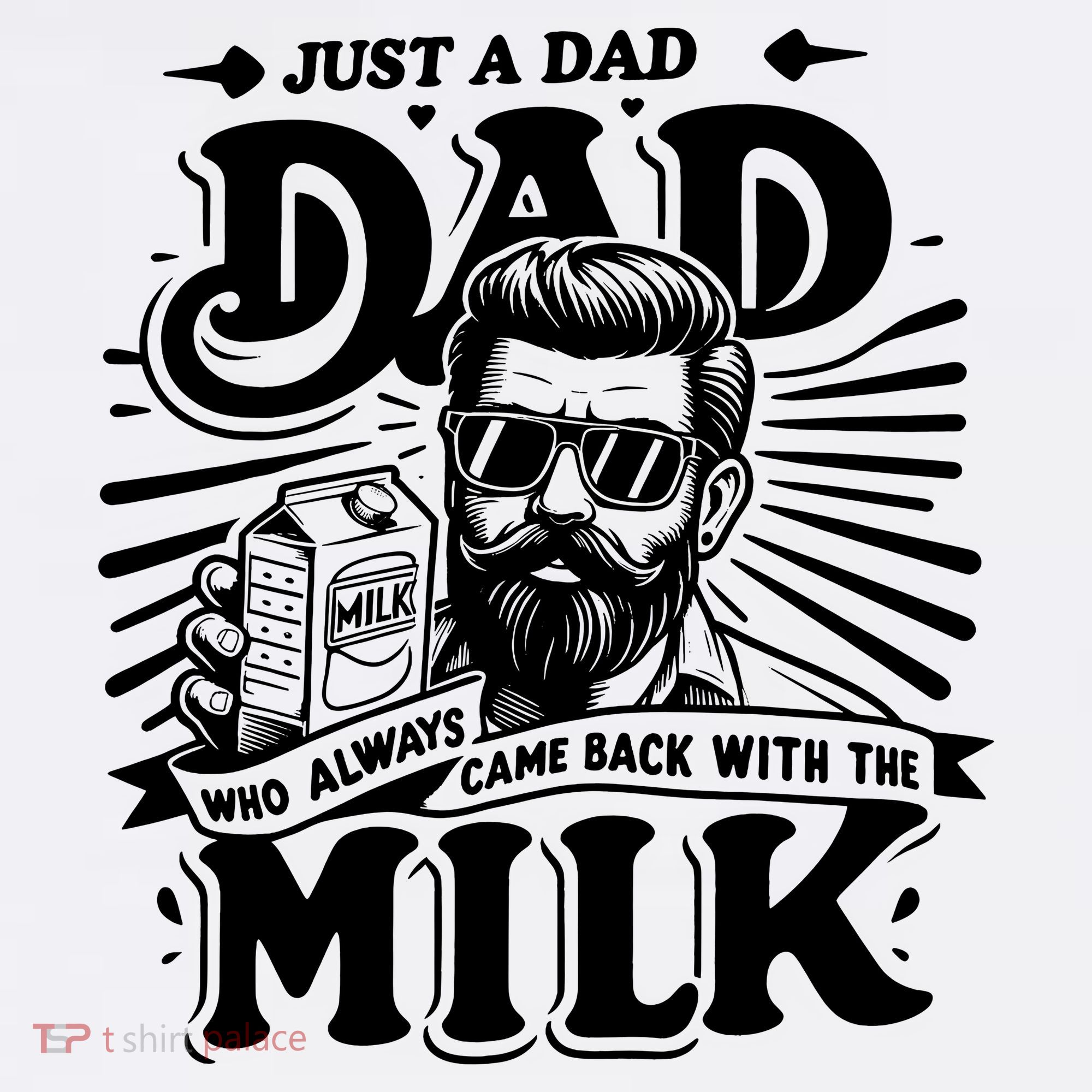 Just A Dad Who Always Came Back With The Milk Funny Father Day Women's Hoodie
