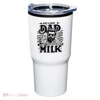 Just A Dad Who Always Came Back With The Milk Funny Father Day Tumbler thumb 0
