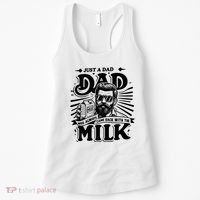 Just A Dad Who Always Came Back With The Milk Funny Father Day Women's Tank Top thumb 0