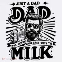 Just A Dad Who Always Came Back With The Milk Funny Father Day Visor thumb 3