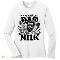 Just A Dad Who Always Came Back With The Milk Funny Father Day Women's Long Sleeve Shirt thumb 0