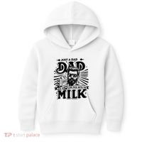 Just A Dad Who Always Came Back With The Milk Funny Father Day Kids Hoodie thumb 0