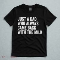 Just A Dad Who Always Came Back With The Milk FatherS Day T-Shirt thumb 5