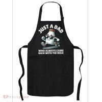 Just A Dad Who Always Came Back With The Milk Fathers Day Apron thumb 0