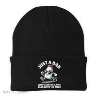 Just A Dad Who Always Came Back With The Milk Fathers Day Beanie thumb 0